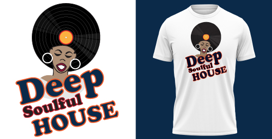 T-shirt Deep Soulful House Music