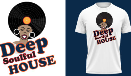 T-shirt Deep Soulful House Music