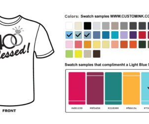 40TH Wedding Anniversary T-Shirt color pallet.